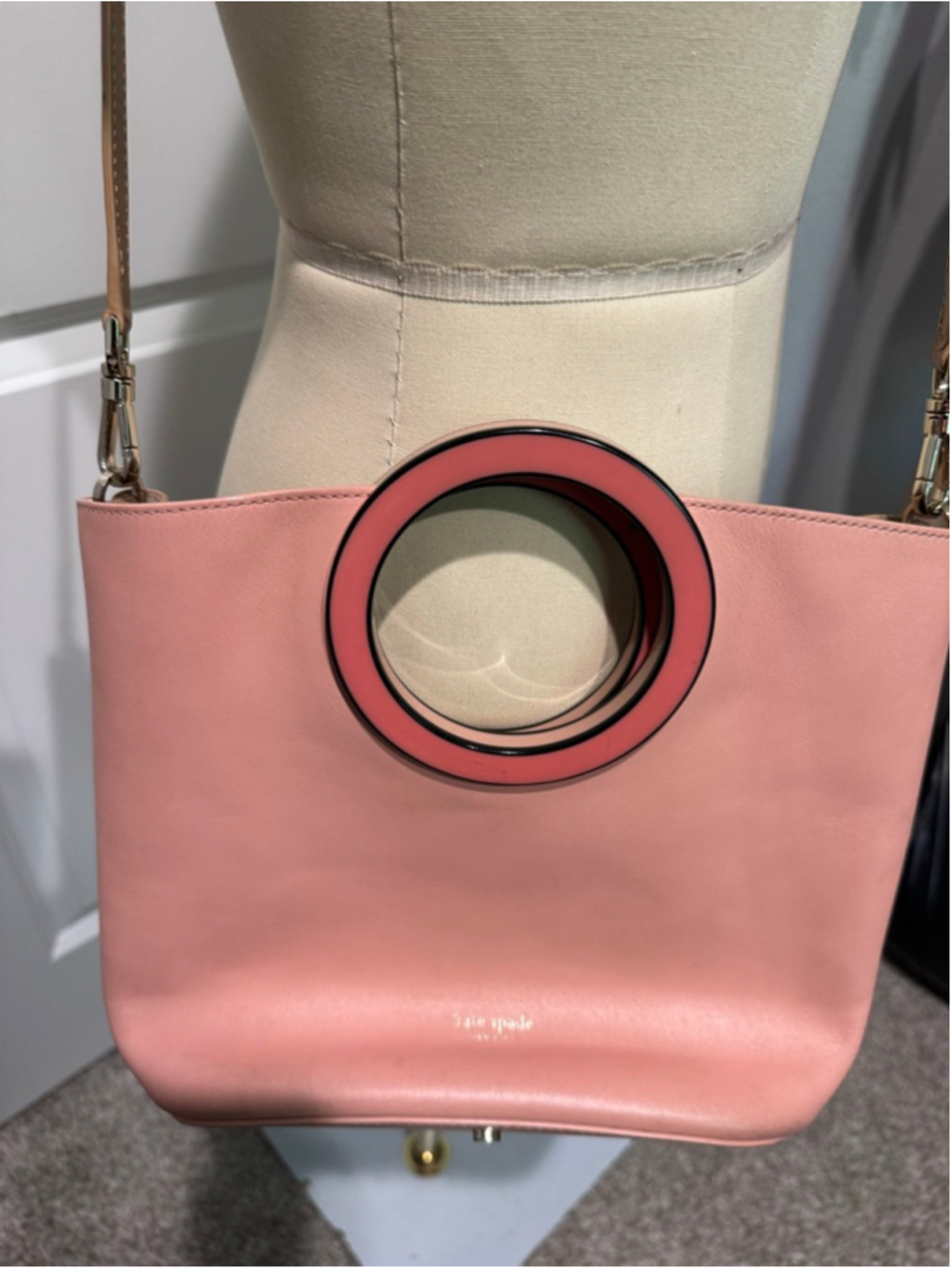 Women's Kate Spade Crossbody Contrast Sides Bag One Size Tan Pink - Picture 4 of 13
